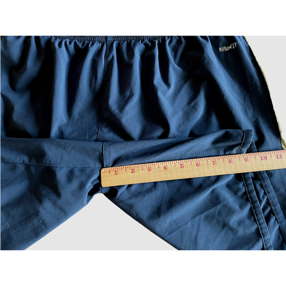 Nike Running Women Shorts Brief Insert Pockets Drawstring SZ L Navy Poly Spandex - Picture 8 of 11